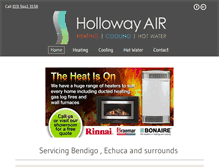 Tablet Screenshot of hollowayair.com.au